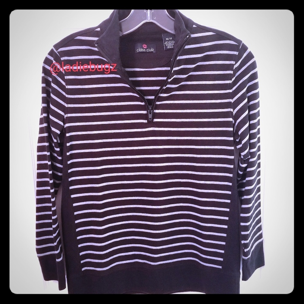 NWOT Class Club, Striped, Long Sleeves, Size 10/12